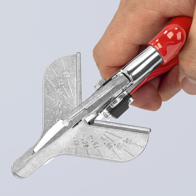 KNIPEX 94 35 215 EAN Nožnice na šikmé rezy pre plastové a gumené sekcie s plastovými úchopovými zóna