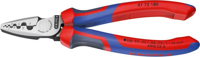 KNIPEX Klešte lisovací 0,25-16,0mm2 na dutiny / 9772180 Knipex