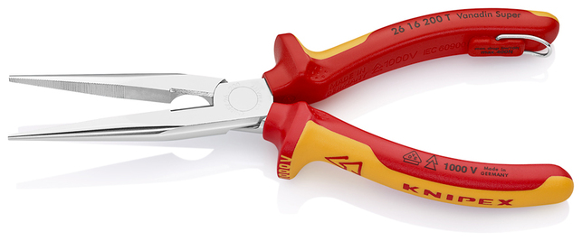 KNIPEX 26 16 200 T BK Polguľaté bočné cvikacie kliešte (Kliešte v tvare bocianieho zobáka) izolované