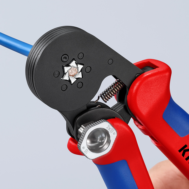 KNIPEX 97 53 14 SB Automatické lisovacie kliešte pre dutinky s bočným prístupom s multi-komponentným