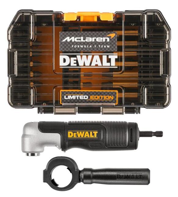 DeWALT MCLAREN 33 darabos kiegészítő készlet derékszögű adapterrel DT70782
