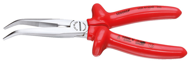 GEDORE VDE 8132 AB-200 Ploské okrúhle kliešte VDE s ponornou izoláciou 200 mm