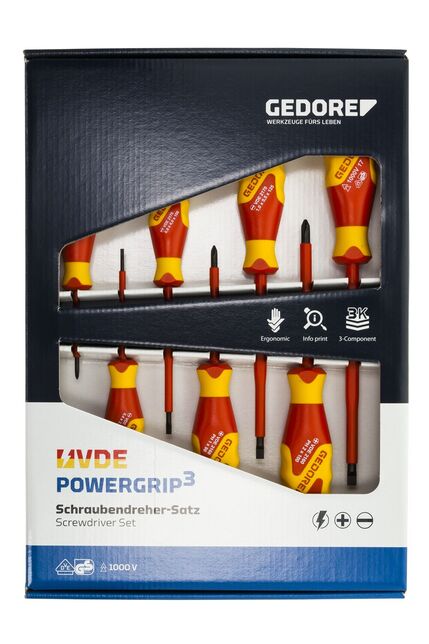 GEDORE VDE 2170-2160 PH-077 Sada skrutkovačov VDE 7-dielna IS 2,5-6,5 PH 0-2