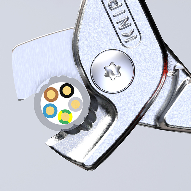 KNIPEX 95 11 160 SB StepCut® Nožnice na káble poplastované leštené 160 mm