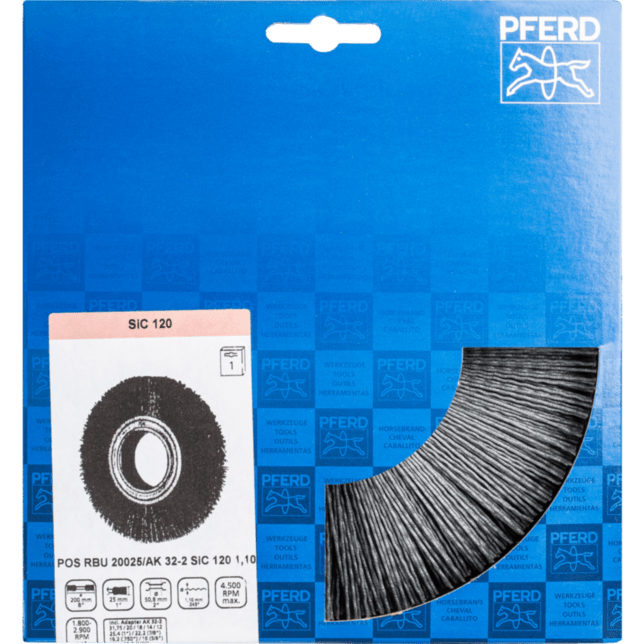 PFERD TOOLS Kolesové kefy POS RBU 20025/AK32-2 SiC 120 1,10