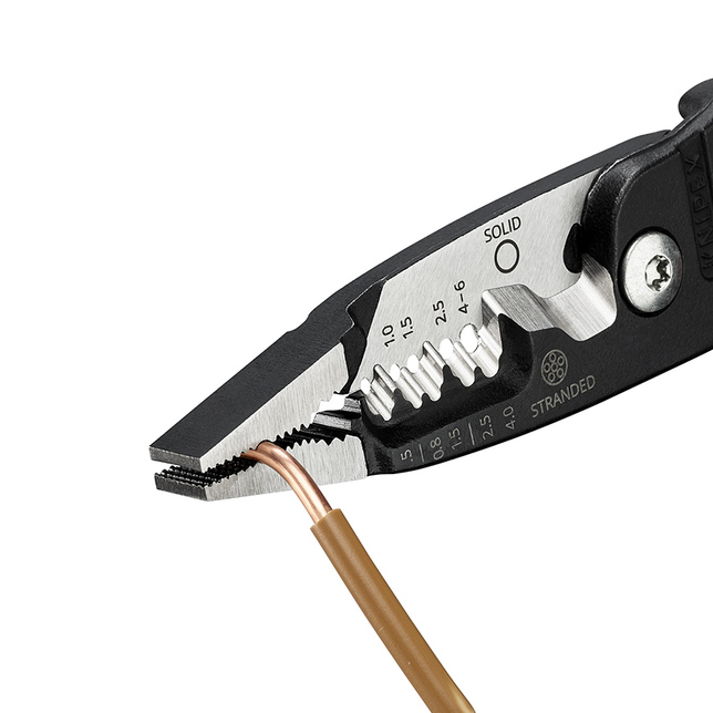 KNIPEX 13 71 200 ME SB WireStripper poplastované čierne atramentované 200 mm