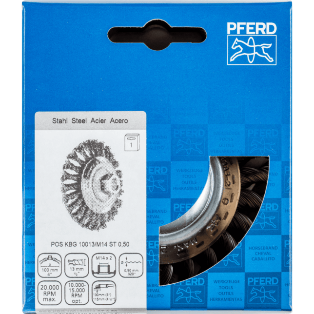 PFERD TOOLS Závitové fazetové kefy POS KBG 10013/M14 ST 0,50