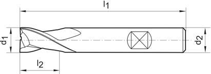 GÜHRING Fréza 16mm Z2 Fire VHM N DIN6527K HB Guhring