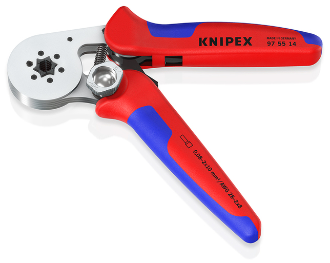 KNIPEX 97 55 14 SB Automatické lisovacie kliešte pre dutinky s bočným prístupom s multi-komponentným