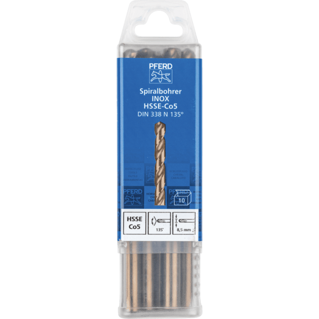 PFERD TOOLS Vrtacie a ponorné nástroje SPB DIN 338 HSSE N 8,5 INOX