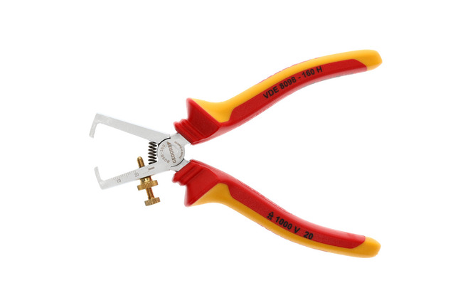 GEDORE VDE 8098-160 H Kliešte na odizolovanie VDE s ochrannou izoláciou 160 mm
