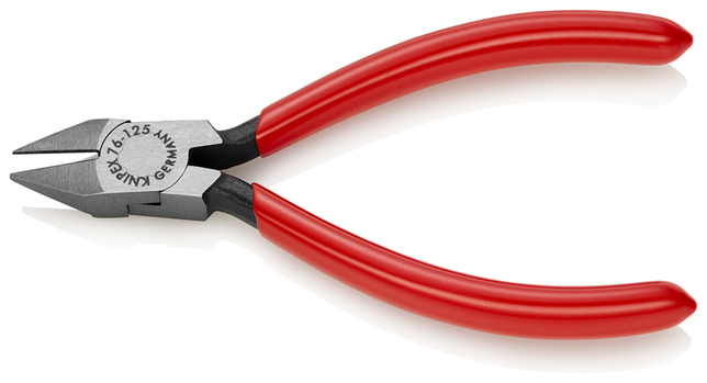 KNIPEX 76 81 125 Bočné cvikacie kliešte pre elektromechanikov poplastované čierne atramentované 125 