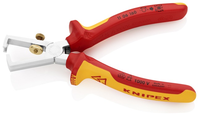 KNIPEX 11 06 160 SB Odizolovací nástroj s otváracou pružinou, univerzálne izolované s multi-komponen