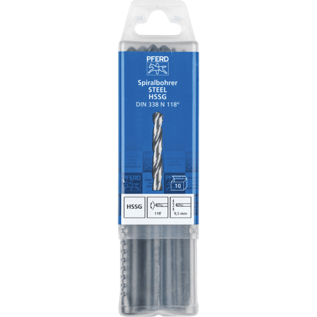 PFERD TOOLS Vrtacie a ponorné nástroje SPB DIN 338 HSSG N 9,5 OCEĽ