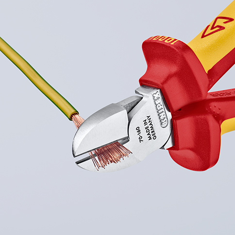 KNIPEX 70 06 160 T BK Bočné cvikacie kliešte izolované s multi-komponentnými úchopmi, VDE testované 