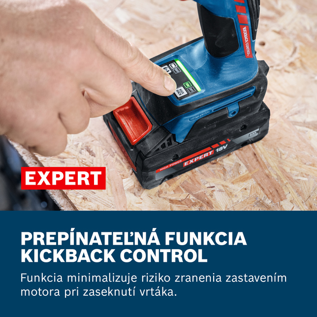 BOSCH EXPERT EXSB18V-90 - Akumulátorový príklepový vŕtací skrutkovač sólo - 06019R3100