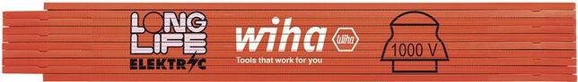 Meter skladací 2M x 15mm elektro Longlife EG III Wiha