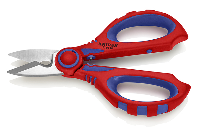 KNIPEX 95 05 10 SB Elektrikárske nožnice s multi-komponentnými úchopmi, vystuženými sklenenými vlákn