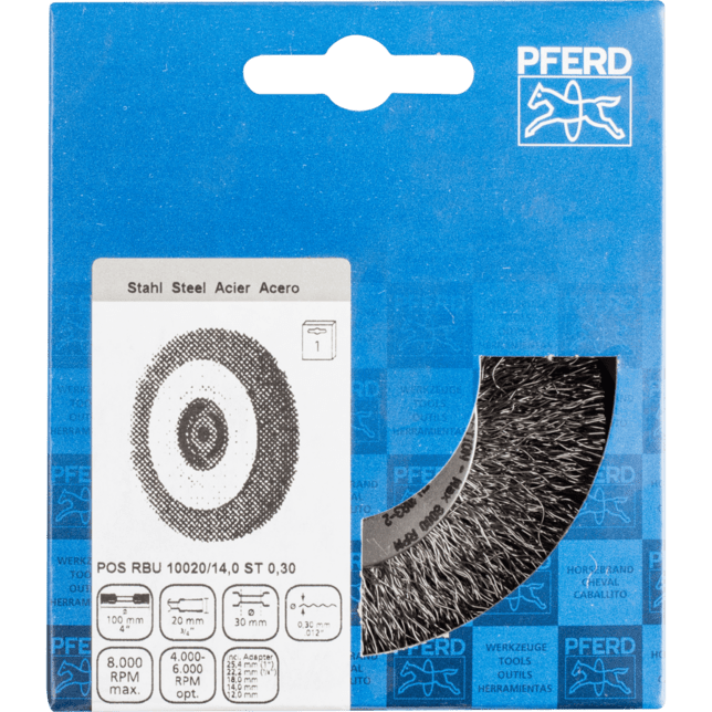 PFERD TOOLS Kolesové kefy POS RBU 10020/14,0 ST 0,30