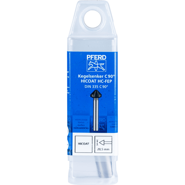 PFERD TOOLS Vrtacie a ponorné nástroje KES HSS DIN 335 C90° HC-FEP 20,5