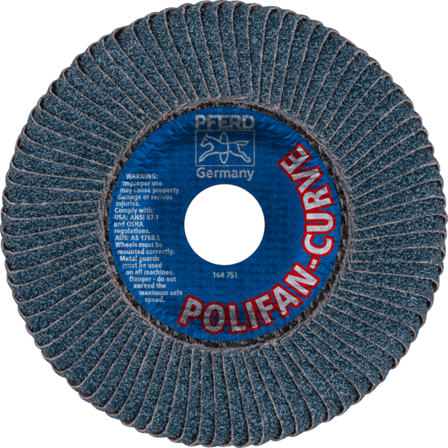PFERD TOOLS POLIFAN-Disky s plochým okrajom PFR 125-M Z40 SGP CURVE STEELOX (2)