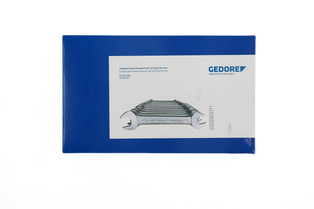 GEDORE 6-122 ISO Sada obojstranných plochých kľúčov, 12-dielna 6-34 mm