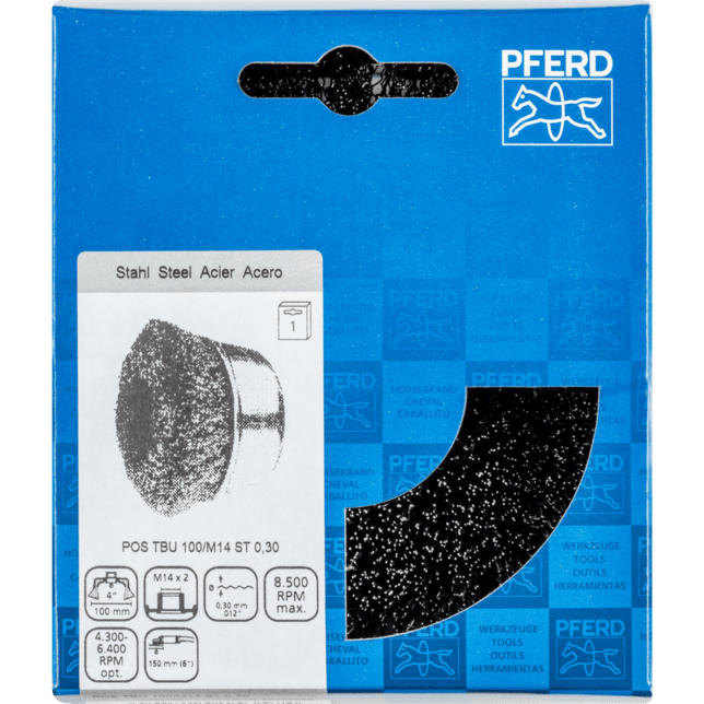 PFERD TOOLS závitové pohárové kefy POS TBU 100/M14 ST 0,30