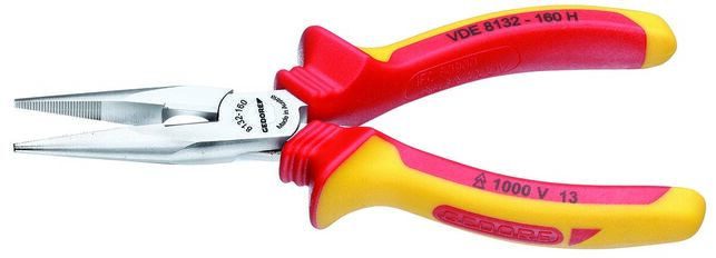 GEDORE SB VDE 8132-200 H Ploché okrúhle kliešte VDE s izolačným poťahom 200 mm