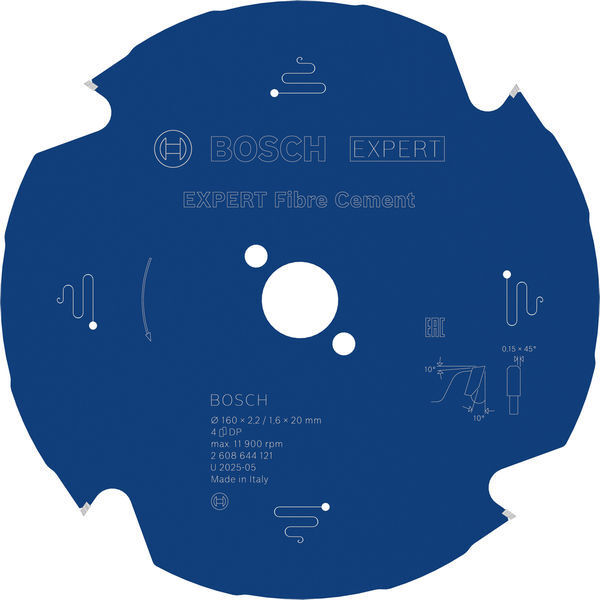 BOSCH Kotúč EXPERT Fibre Cement pre okružné píly, 160 x 2,2/1,6 x 20 mm, T4