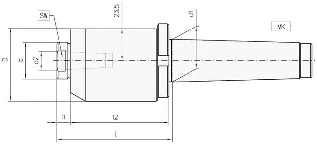 Hrot otočný centrovací MK4 úzky Conzella