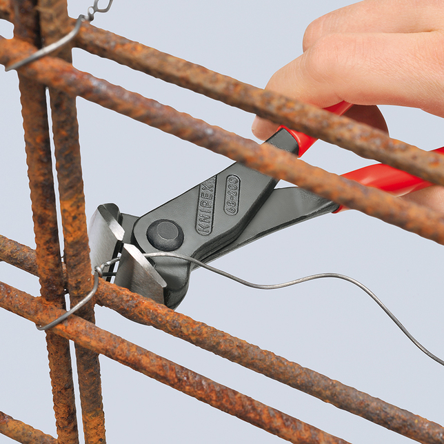 KNIPEX 68 01 200 Čelné cvikacie kliešte poplastované čierne atramentované 200 mm