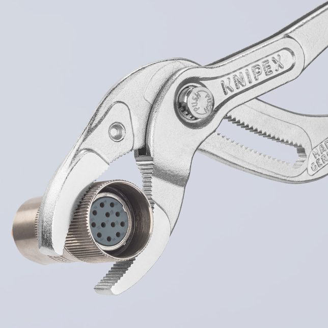 KNIPEX 81 03 250 Kliešte na sifóny a konektory s protišmykovým plastovým povrchom pochrómované 250 m