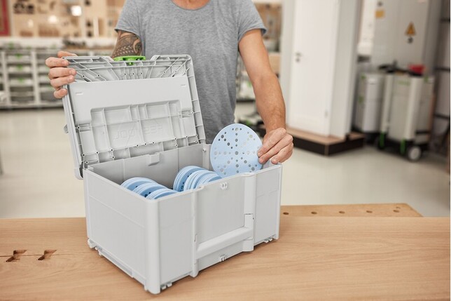 FESTOOL Systainer³ na brusivo Granat D150 GR SYS pro RO 150, ES 150, ETS 150, ETSC 2 150, 578192