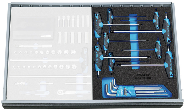 GEDORE 2005 CT2-DT 2142 Sada kľúčov s uhlom v module Check-Tool 17 -častíový