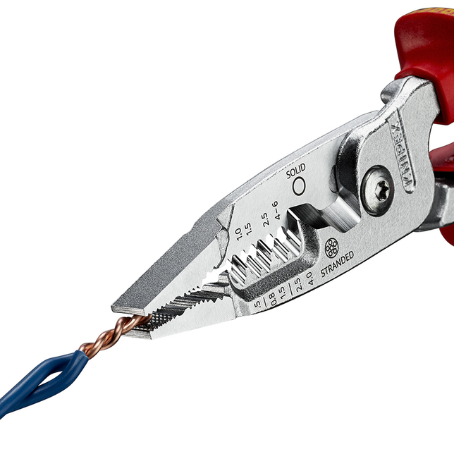 KNIPEX 13 76 200 ME SB WireStripper izolované s multi-komponentnými rukoväťami, VDE testované pochró