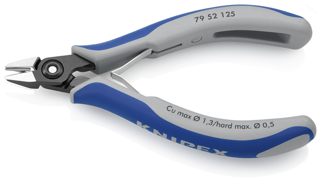 KNIPEX 79 52 125 Presné bočné cvikacie kliešte pre elektroniku s multi-komponentnými úchopmi leštené