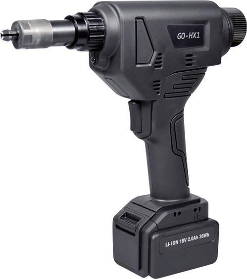 GOEBEL Akumulátorové šesťhranné razidlo GO-HX 1 v kufri 2Ah 36W 2x akumulátor a nabíjačka M4-8 Goebel