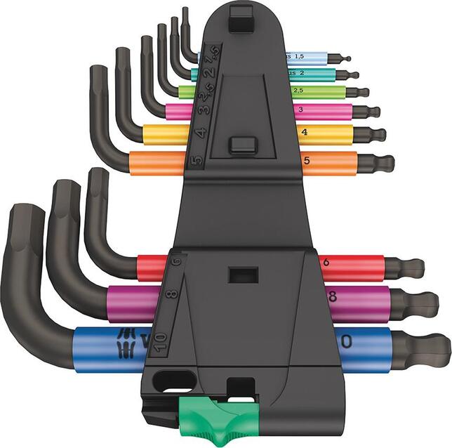 WERA Sada kľúčov imbus 9 diel 950/9 Hex-Plus Multicolour 2 BlackLaser Wera