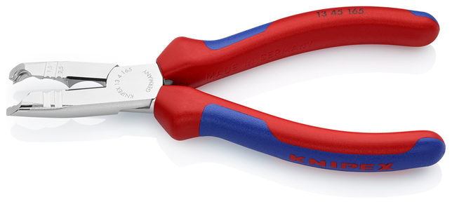 KNIPEX 13 45 165 Odizolovacie kliešte s multi-komponentnými úchopmi pochrómované 165 mm