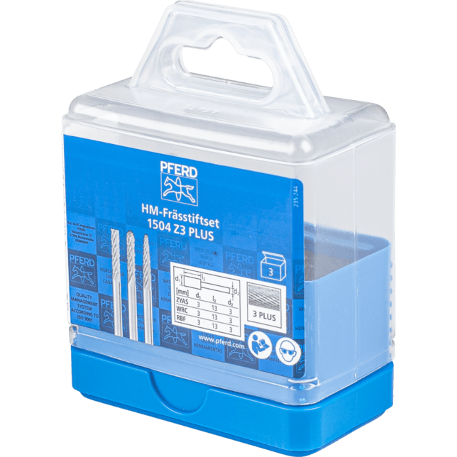 PFERD TOOLS karbidové frézy 1504 Z3 PLUS