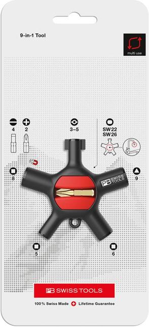 PB SWISS TOOLS Kľúč na skrinky rozvodné 9 v 1 PB Swiss Tools