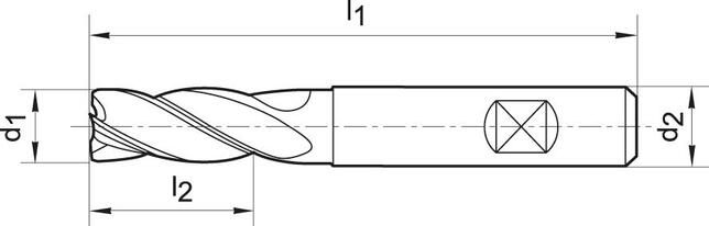 FORMAT Fréza hrubovacia 6,0mm 35 / 38st. VHM HPC S EF Z4 UNI Format GT