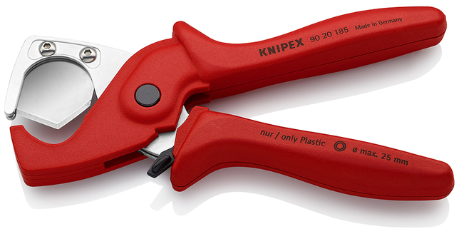 KNIPEX 90 20 185 SB PlastiCut® Kliešte na flexibilné hadice a plastové potrubia rukoväte vyrobené z 