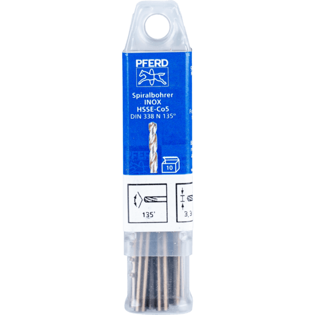 PFERD TOOLS Vrtacie a ponorné nástroje SPB DIN 338 HSSE N 3,3 INOX