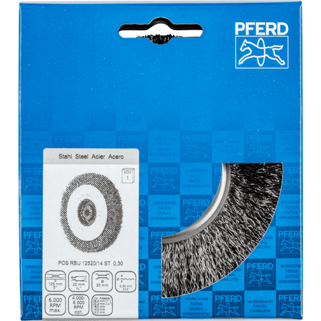 PFERD TOOLS Kolesové kefy POS RBU 12520/14,0 ST 0,30