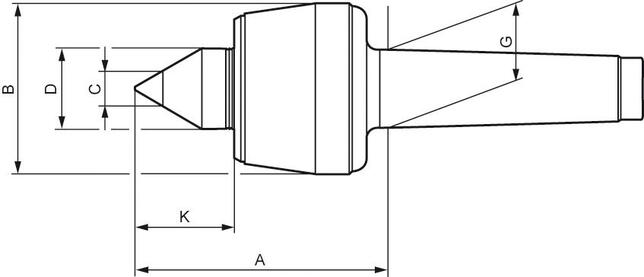 RÖHM Hrot otočný centrovací VHM veľ. 110 MK5 Rohm