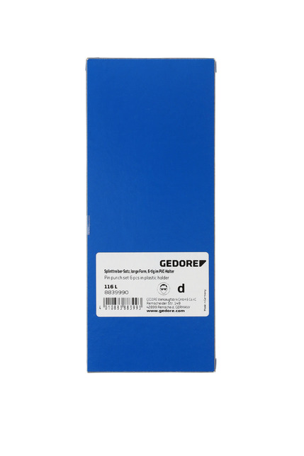GEDORE 116 L Sada priečnych nástrojov, dlhá forma, 6-dielna v PVC držadle