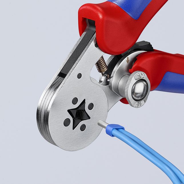 KNIPEX 97 55 04 SB Automatické lisovacie kliešte pre dutinky s bočným prístupom s multi-komponentným