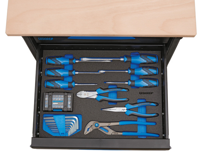 GEDORE 1110 WMW S-02 WorkMo B2 s sortimentom náradia 72 -členný