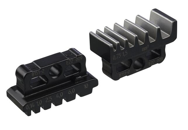 GEDORE 8151-2 Sada vložiek na lisovanie puzdier s a bez izolačného goliera